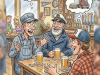 A train machinist, a ship captain and a truck driver are sitting in a bar and sharing their stories.