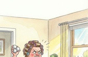 A woman was cleaning …