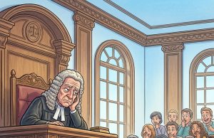 In a small courtroom, the atmosphere was tense.