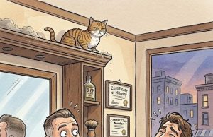 A guy stuck his head into a barbershop and asked