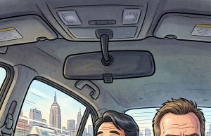 There was a Japanese man who went to America for sightseeing.