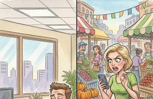 A wife sent a message to her husband