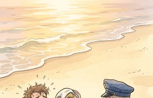 A policeman sends his wife and kid to a resort for a vacation.