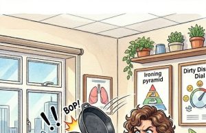 A guy is reading his paper