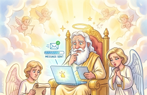 One day God was looking down at Earth and saw all the inappropriate behaviour that was going on.