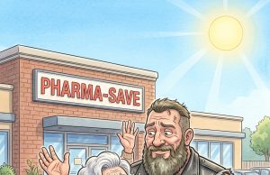 Linda hurried into the pharmacy to pick up medicine for her sick grandson.