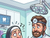 An middle-aged nun develops a brutal toothache and has to visit the dentist.