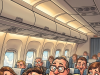 A guy gets on a plane and finds himself seated next to a cute blonde.