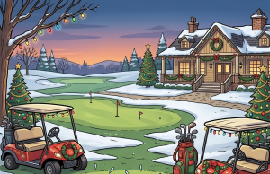 Four old timers were playing their weekly game of golf,