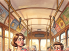 A lady, about eight months pregnant, got on a bus.